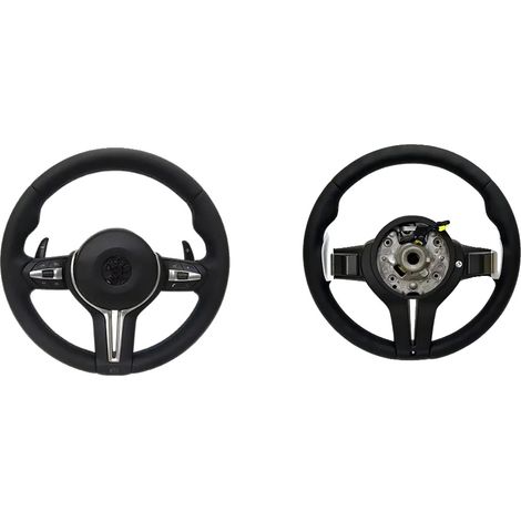 Volante, in pelle/carbonio, design personalizzabile, compatibile con BMW F30 F20 F22 F23 F33 F34 X1 F48 F15 X3 F25 M3 F80 E90 E70 E84, M3 con ABS (1/2)