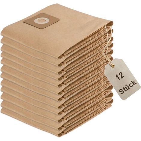 Pack of 12 paper filter bags compatible with Bosch Advancedvac 20 Replacement vacuum cleaner bags 2609256F33 (1/4)