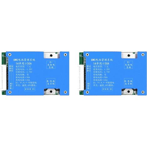 2X 14S 50A Carte de Protection de Batterie au Lithium Ternaire 52V Charge et DéCharge avec Fonction Balance de Tension pour E-Bike (1/5)