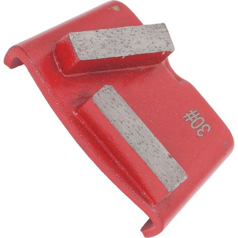 3-teiliges Schleifwerkzeug mit trapezförmigen Zähnen und zwei langen Zähnen von Red Diamond zum Polieren von Betonböden, Körnung 30 (1/5)