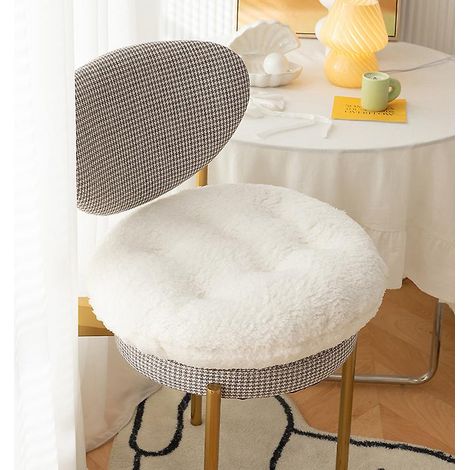 Lot de coussins d'assise en peluche épaisse, coussin mouton chaud pour chaise de bureau, maison, café, yoga et méditation, surélevé (1/3)