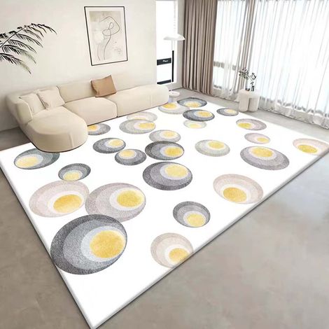 Tapis D Intérieur - Tapis Abstrait À Motif Géométrique - Fibre Microfibre Moyenne Pile - Dos En Polypropylène Anti-dérapant - Lavable En Machine - 80 x 160 cm (1/5)