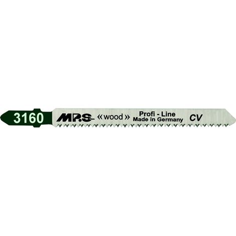 Lame de scie sauteuse MPS 3160, dents extra fines 17 TPI, chrome vanadium, type T.