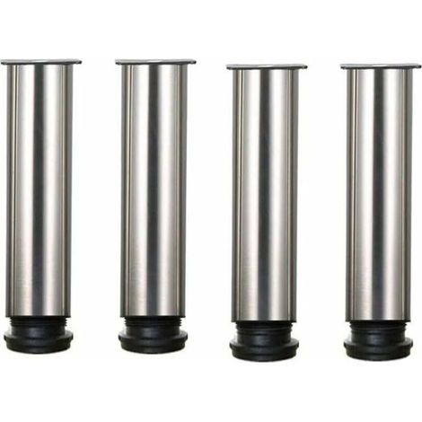 Pieds de meuble - Lot de 4 pieds de meuble réglables en hauteur en acier inoxydable pour armoires de table de canapé - 25 cm - 25 (1/4)