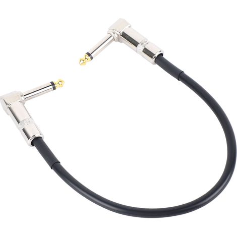 Câble jack 6,35mm anti-parasite, fiche coudée métal, cordon guitare pour pédalier (1/5)