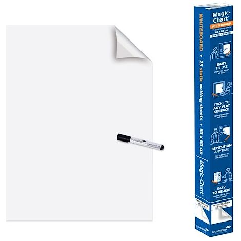 Magic Whiteboard feuilles tableau blanc en rouleau 60x80cm - 25 pièce (1/5)
