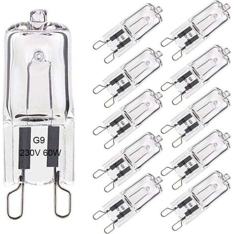 Ampoule Halogène G9 60W Blanc Chaud 2800K 680LM 230V Dimmable Halogène Capsule Ampoule Filament Lot de 10-RAPANDA (1/4)