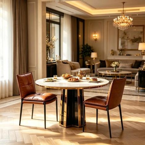 Chaises de salle à manger au design moderne, assise confortable, chaises polyvalentes (lot de 2) (1/5)