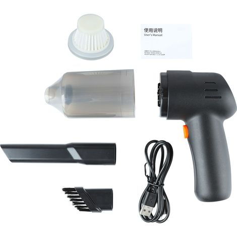 Aspirateur à main sans fil 9000 Pa avec deux embouts, filtre, moteur haute vitesse, nettoyage rapide, aspirateur de voiture pour bureau (1/5)