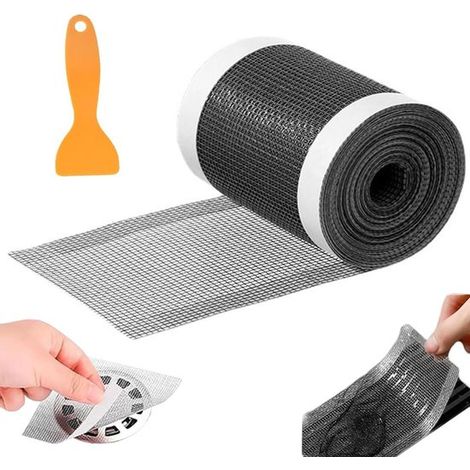 Filtre à cheveux - Crépine d'évier - Crépine de douche - Autocollant pour siphon de sol - 10 m - PVC - Gris (1/5)