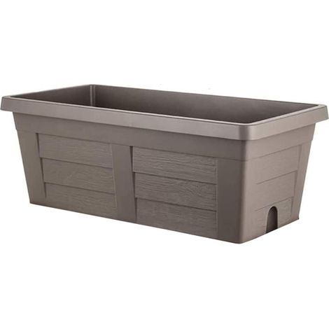 BAMA FIORIERA EFFETTO LEGNO 80 X 40 X H34 CM COLORE TORTORA