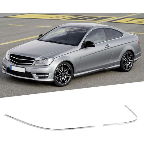 Ein Paar verchromte Zierleisten für die hintere Stoßstange, Modellnummer 2048853021, passend für die Mercedes-Benz C-Klasse W205 C250 2012-2013 (Übergröße). (1/5)