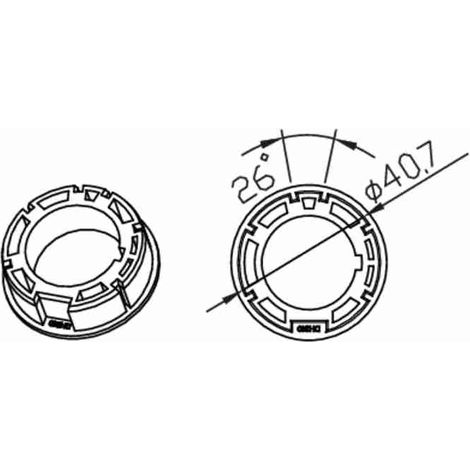 CAME 001YK3103 Kit adaptador redondo reforzado D. 43 mm