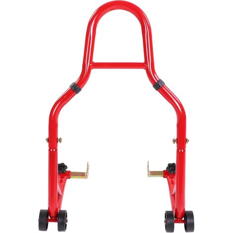 Universal Motorcycle Stand, 500 lb Load Capacity, Heavy Duty Steel Lifting Stand with Swivel Arm Spool for Sport Motorcycles (1/5)
