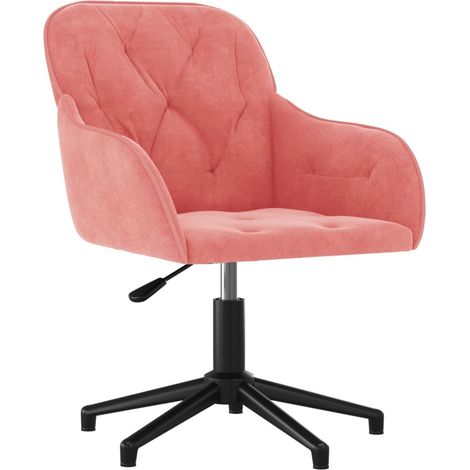 Sedia poltrona girevole ufficio computer studio velluto rosa 020024170