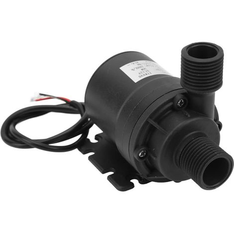 Pompe à Eau 12 V, 1000 L par Heure, 8 m de Hauteur de Levage, Silencieuse, Noir, Industriel, Sans Balais pour Aquariums, Piscines, Fontaines (1/5)