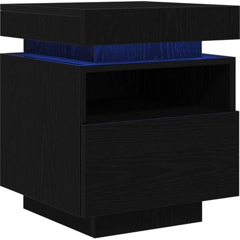 Maison Exclusive - Nachttisch Schwarz Eichen-Optik 40 x 39 x 48,5