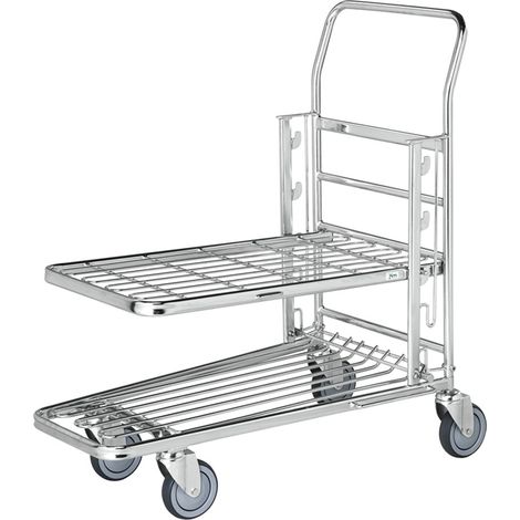 Carrello contenitore spesa con freno, 890 x 520 x 1000 - Kongamek KM4202-E3B (1/2)