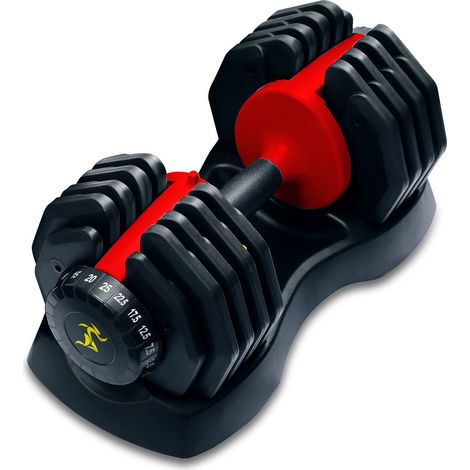 Centurion Supports Urban25 Single Home Fitness Black Red Adjustable Smart Dumbbell from 2.5kg upto 25kg Training Weights (1/5)