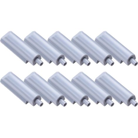 Lot de 10 amortisseurs porte gris pour placards et tiroirs cuisine (1/5)