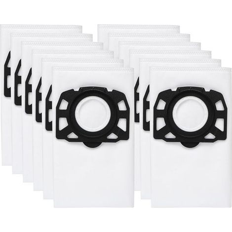 Pack of 12 dust bags for Karcher WD5/WD6/MV4/V5/V6 vacuum cleaner accessories (1/5)