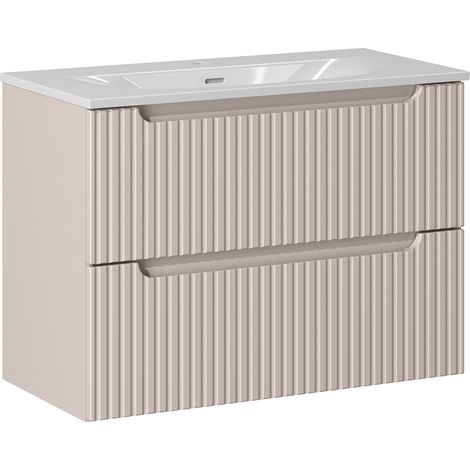 Waschtisch 80cm mit Keramikwaschbecken, Beige, NEWPORT-56-CASHMERE (1/5)