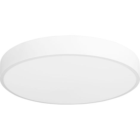 Stac - Plafoniera a LED da 40cm per esterno con luce neutra 4000K in acciaio di colore bianco (1/3)