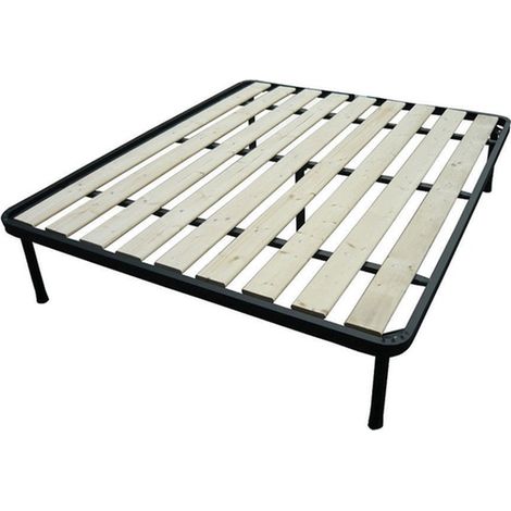 Bed Store® - RETE A TAVOLE MATRIMONIALE 150X190 ORTOPEDICA RINFORZATA 5 PIEDI (1/3)