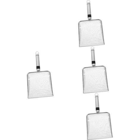 Lot de 4 pelles métal, mailles variées, ramassage efficace (1/4)
