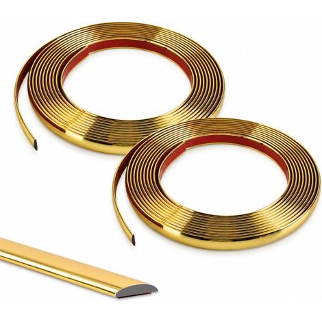 10M Moulure Décorative Autoadhésive Bord de Papier Peint Carrelage Miroir Mur Plafond Armoire (1/4)
