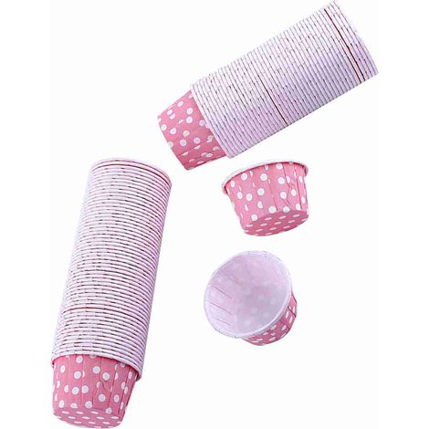 100 caissettes en papier rose pour cupcakes et muffins, idéales pour les fêtes et les mariages. (1/5)