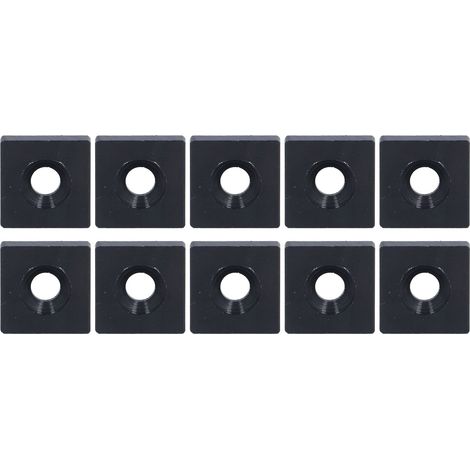 Embouts de profil en alliage d'aluminium, plaque de couverture à trou unique pour équipement industriel CNC noir 10 pièces