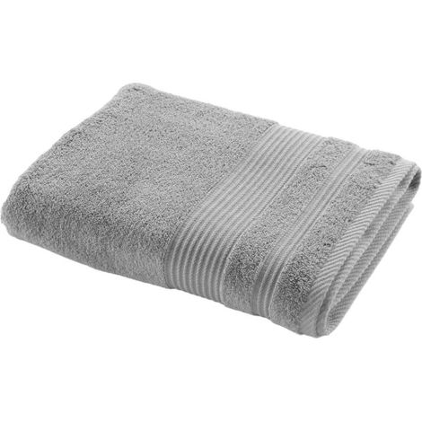 Drap de Douche "Tendresse" 70x130cm Gris Perle (1/4)
