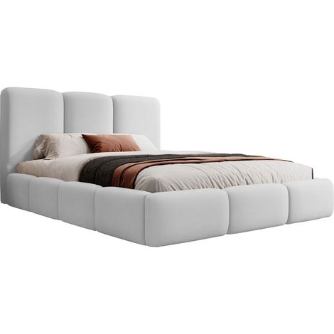 Selsey Bauro - Polsterbett 140x200 mit Stauraum und Samtbezug, taubengrau (1/3)
