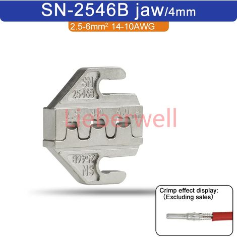 Pince à sertir SN, mâchoire (largeur 4mm/pinces 190mm), alliage de poudre pour TAB 2.8 4.8 6.3 XH2.54, outils de Terminal de Tube d'isolation, 1 pièce (1/5)