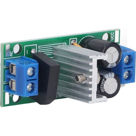 LM7812 12V Spannungsregler, 3-poliges AC/DC-Gleichrichtermodul, Stromrichter mit Filter, Stabilisierungstransformator für elektronische Schaltungen (1/5)