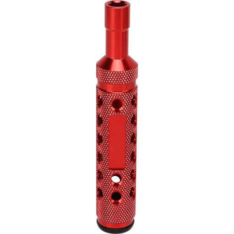 Clé à douille hexagonale RC, en alliage d'aluminium facile à utiliser, 7 mm, adaptée aux voitures RC à l'échelle 1/10, telles que HSP, Traxxas, Tamiya, etc., rouge. (1/5)