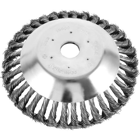 EASYCOMFORT 150mm Knotted Iron Solid Steel Wire Tapered Brushcutter Head for Lawn Mower - Garden and Weed Weedin (1/5)