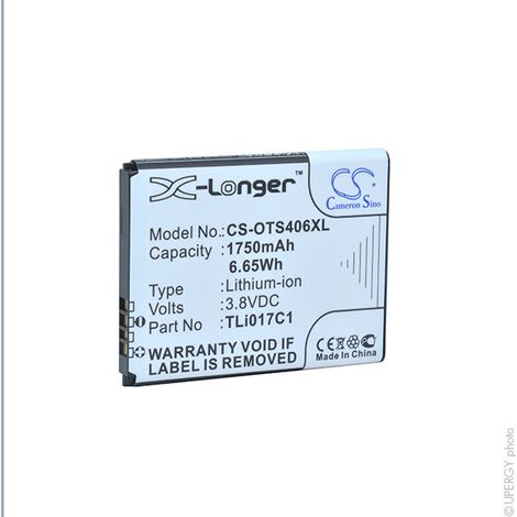 NX - Batterie téléphone, smartphone, GSM pour GreatCall 3.8V 1750mAh - TLI017C1 (1/4)
