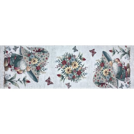 Tovaglia Pasqua Centrino Runner Tavola Fantasia Elfo Primavera Made Italy, misura40x130coloreElfo Primavera (1/4)