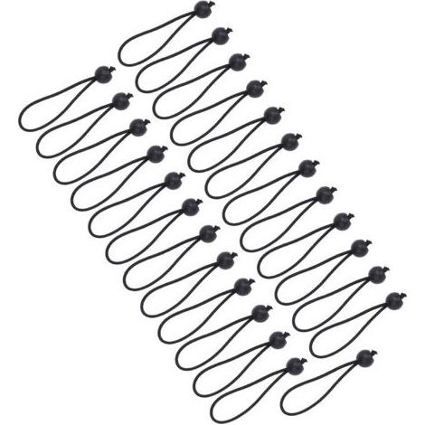 25 pièces boules élastiques 15cm 3.5mm corde élastique Bungie cordon pour Camping tente stockage bâche auvent arrimage (1/5)