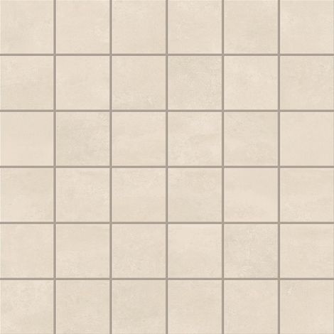 Mosaïque effet Béton Beige Ivoire 4,8x4,8 cm Quadra 30x30x0,9 cm Mat Vetrano - Sol et mur intérieur (vendu par carton de 0,9 m²) - RO'MA CARRELAGE
