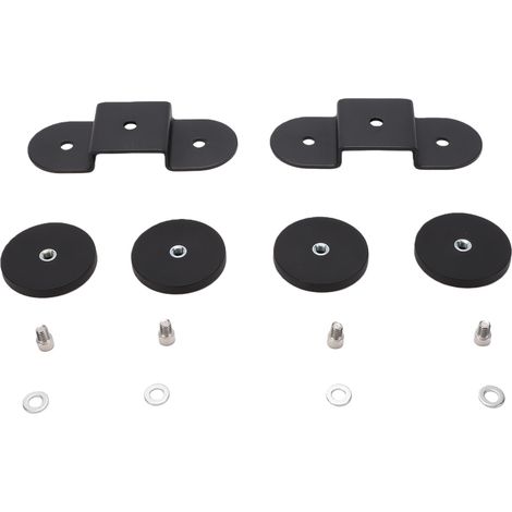 Supports de barre lumineuse magnétique avec Protection en caoutchouc, sans perçage, support de montage universel en acier inoxydable pour projecteurs LED, 2 pièces (1/5)