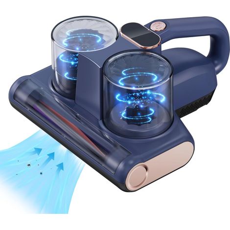 Aspirateur anti-acariens pour matelas, avec UV-C, pour personnes allergiques, élimine 99,9 % d'allergènes des matelas, lits et canapés, poids léger, avec câble