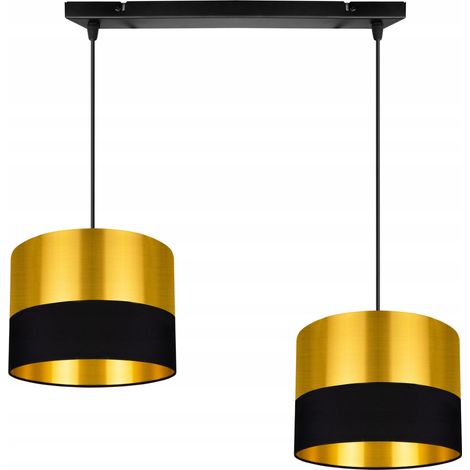 LÁMPARA DE TECHO COLGANTE, PANTALLA DORADA, LED (1/5)