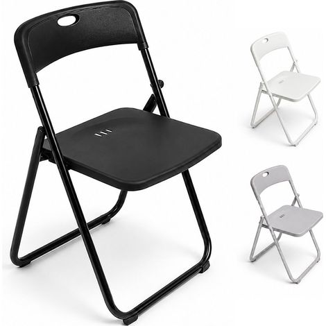 Silla Plegable Metálica Monolith 48 x 47 x 73 cm Plástico Reforzado y Patas de Hierro con Refuerzo de Acero Resistente
