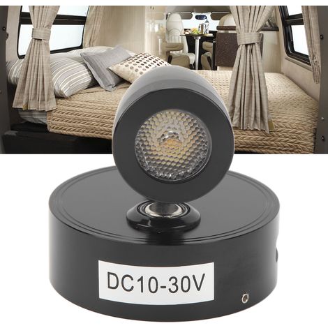 Lampe de lecture DC10-30V pour camping-car/yacht/bateau avec variateur tactile LED et éclairage tricolore (Réf. : PY-RV101) Noir (1/5)