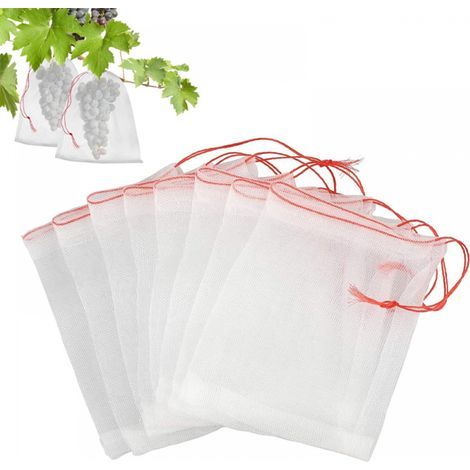 Protective bags for fruit, nylon insect-proof bags to protect plants and fruit, 10 x 15 cm, 50 pieces (1/5)