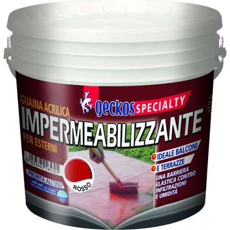 Geckos Guaina Acrilica Impermeabilizzante - Rosso - 4L