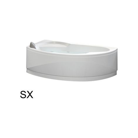 Vasca angolare asimmetrica semicircolare vogue cm 165 x 85 dx vasca c/telaio